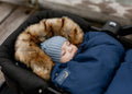Nordic Footmuff Pram Liner | Deep Blue by Baby luno