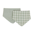 Bandana Bibs 2 Pack - Gingham Sage