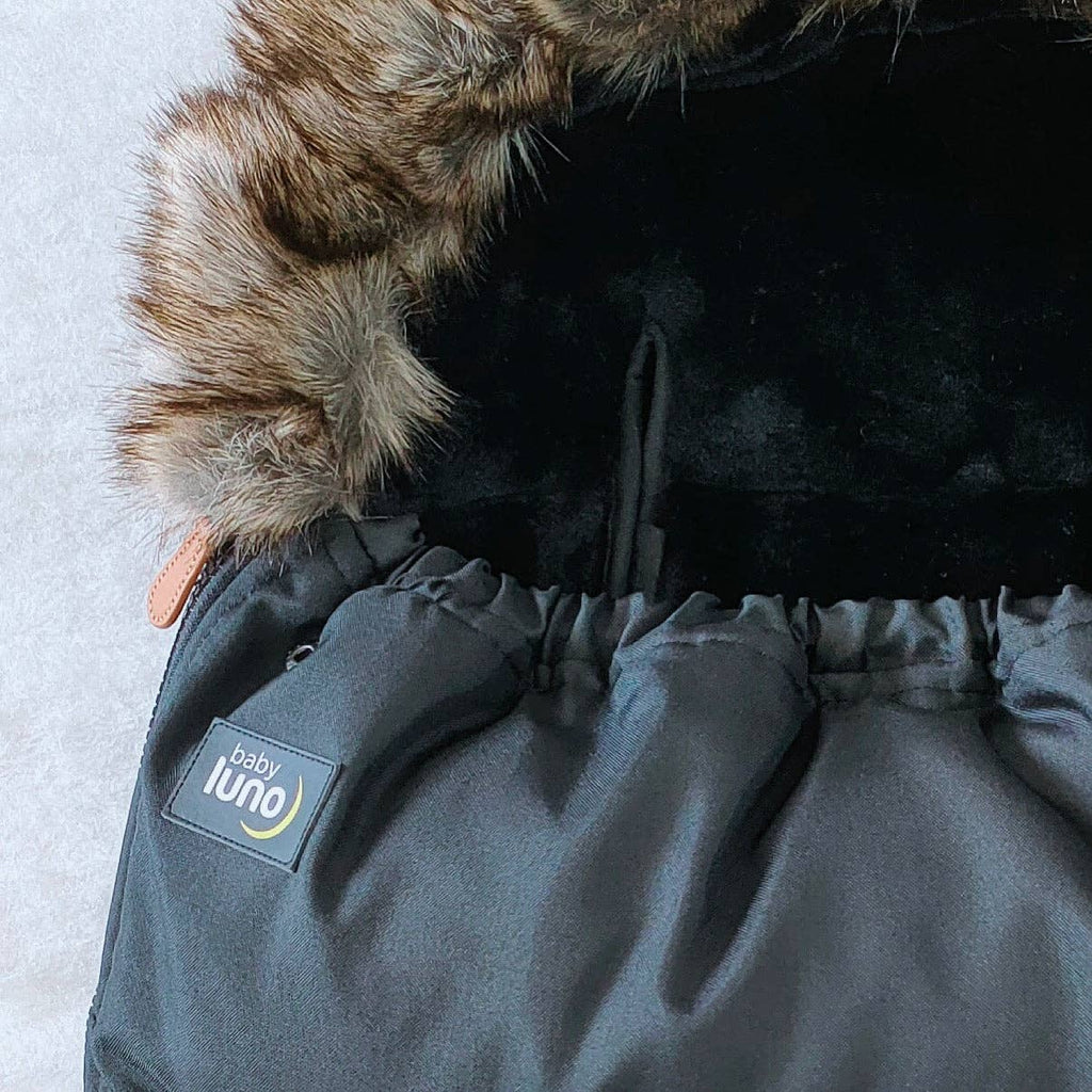 Nordic Footmuff Pram Liner | Classic Black by Baby luno