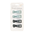 Pram Pegs 4 Pack - Steel Blue/Charcoal