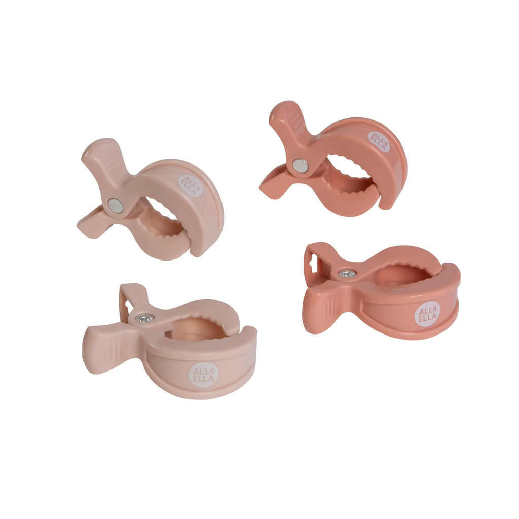 Pram Pegs 4 Pack - Cream/Peach