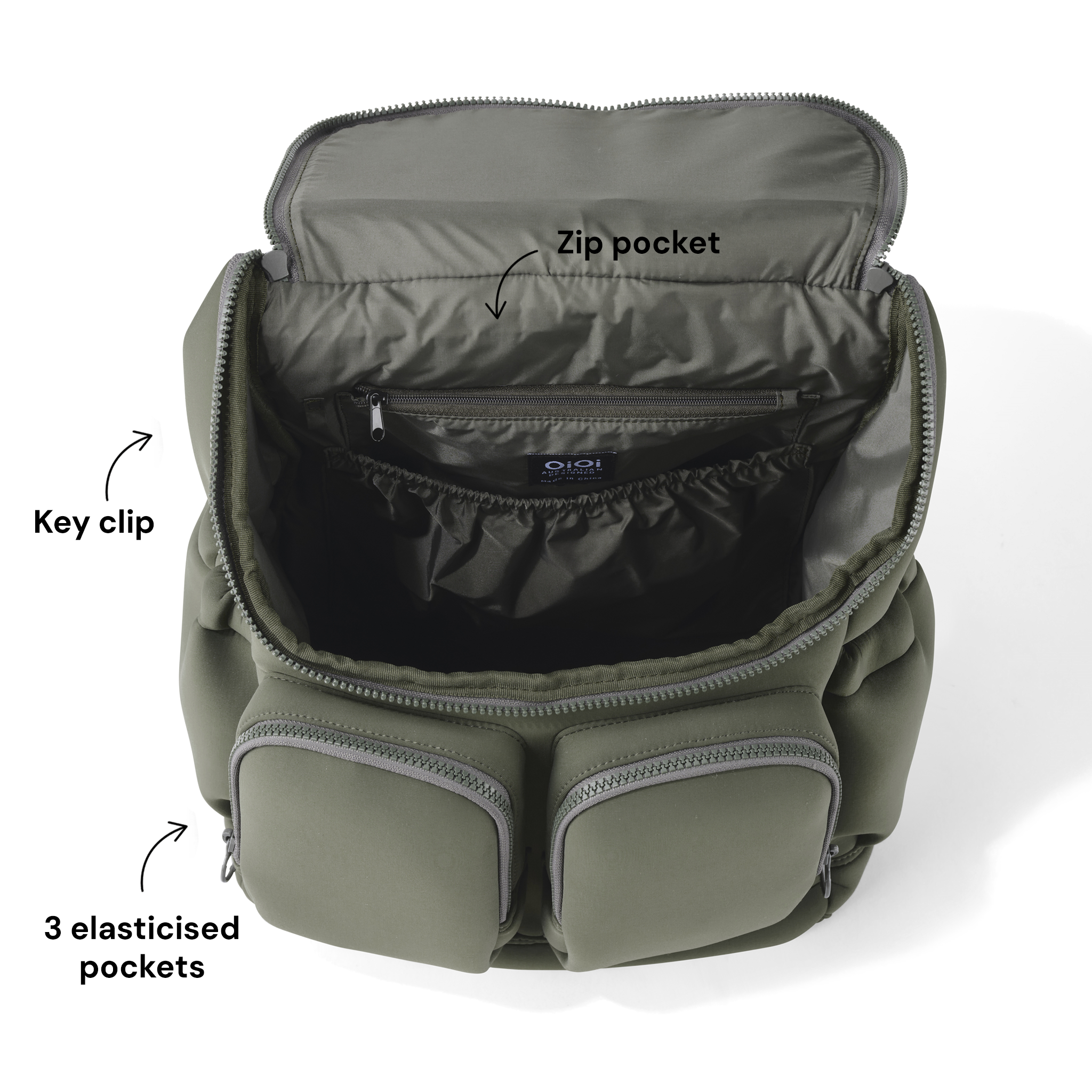 Signature Nappy Backpack - Sage Neoprene | OiOi