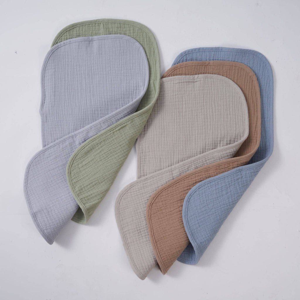 Organic Muslin Burp Cloths | Earth and Sky 5 Pack