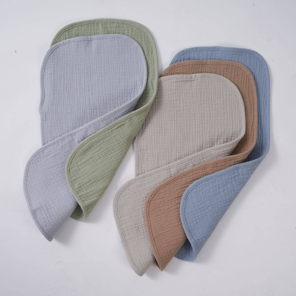 Organic Muslin Burp Cloths | Earth and Sky 5 Pack
