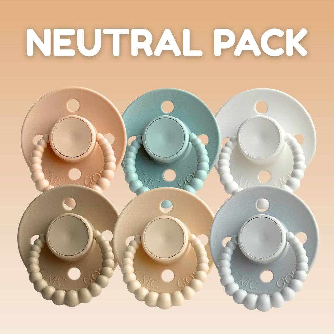 CMC Bubble Dummy 6 Pack | Neutral Pack: Size 1 (NB-6m)