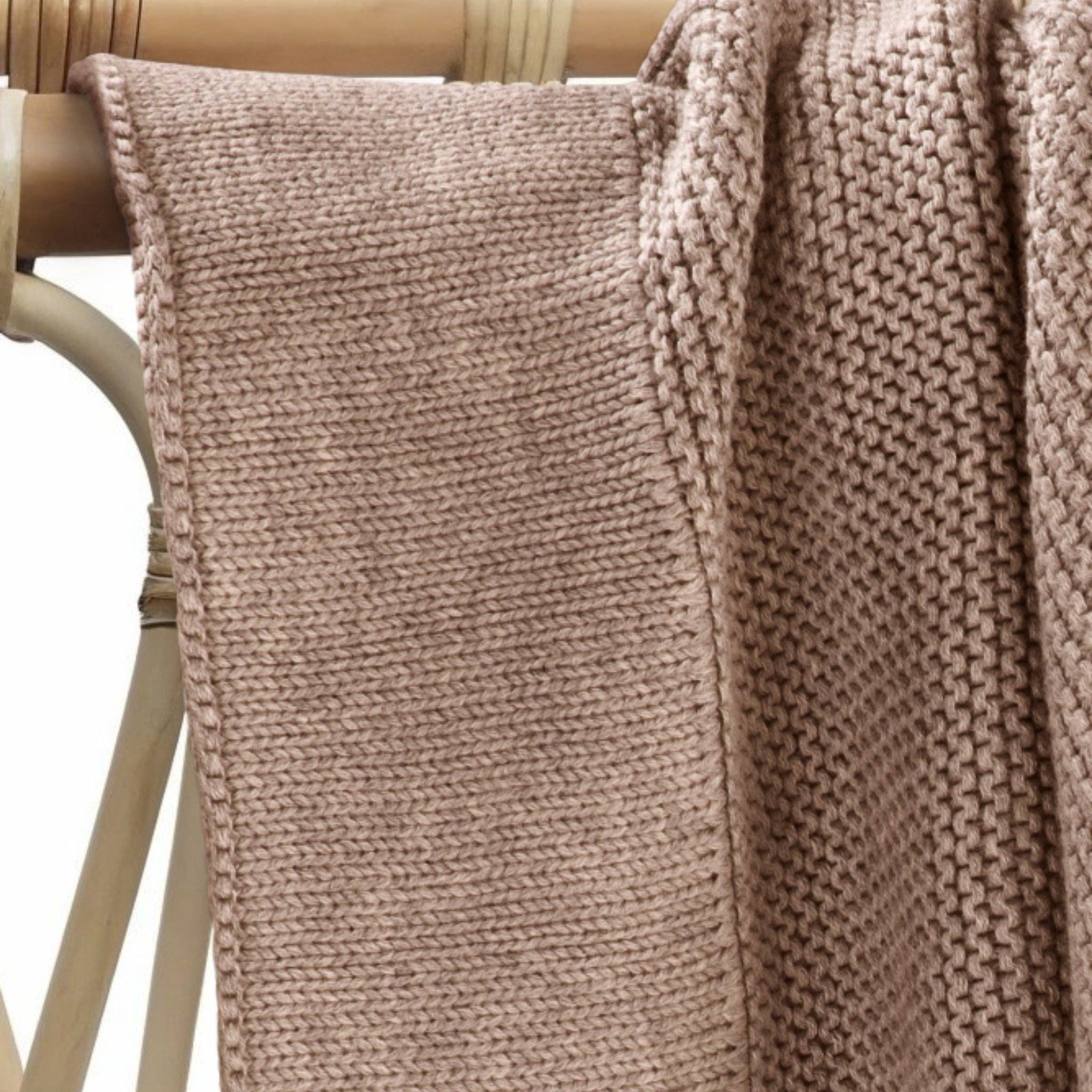 Cotton Classic Knit Baby Blanket by Zoe Sage | Mocha