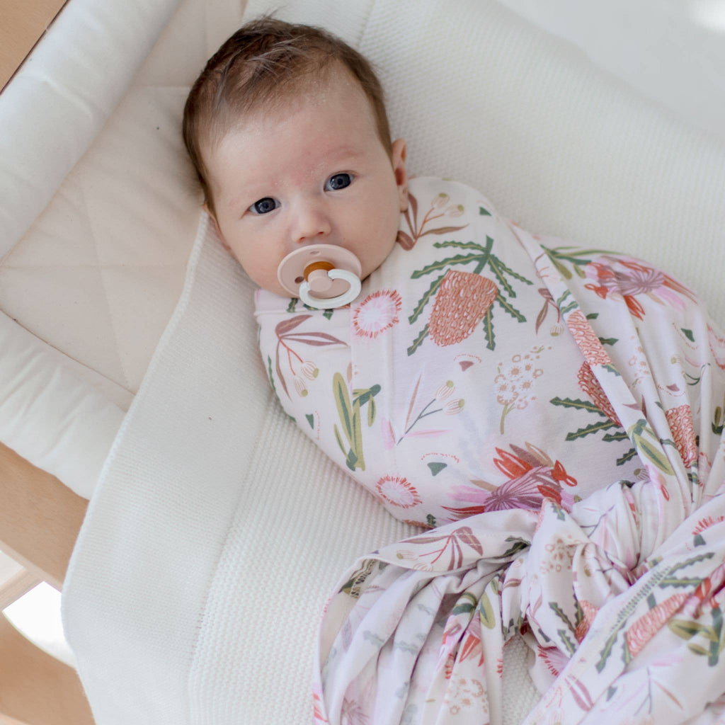 Stretchy Baby Swaddle Wrap | Gumnut Blossoms
