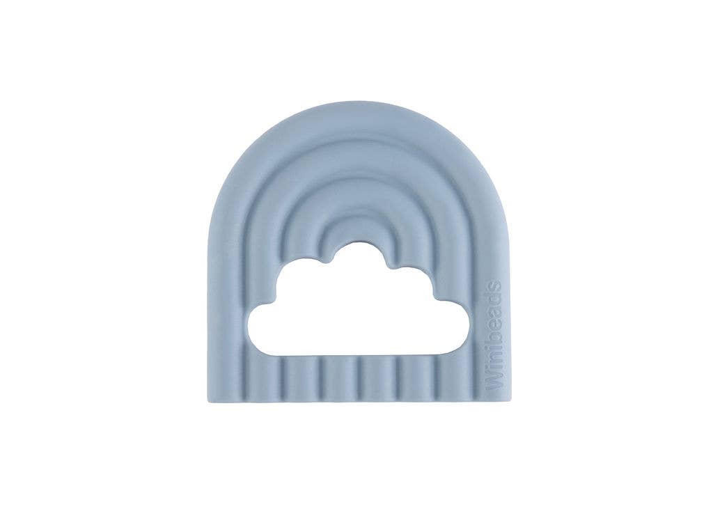 Rainbow Cloud Teether | Dusty Blue premium baby gift - Baba-lando