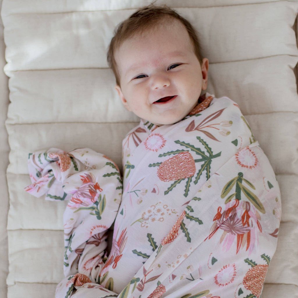 Stretchy Baby Swaddle Wrap | Gumnut Blossoms