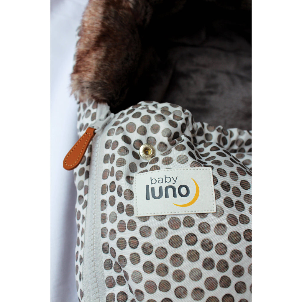Nordic Footmuff Pram Liner | Raindrops by Baby Luno