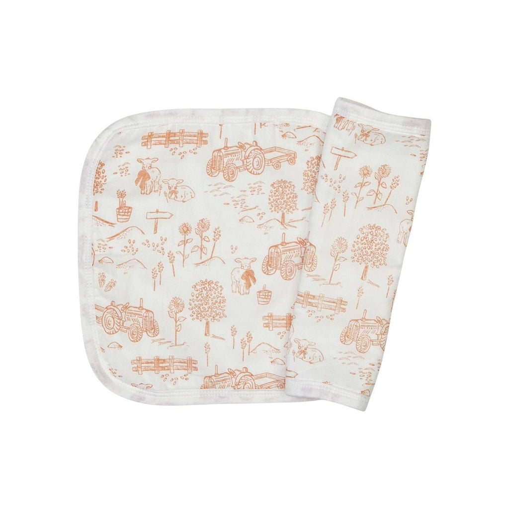 Latte Vintage Farm Baby Washcloths | 2 Pack