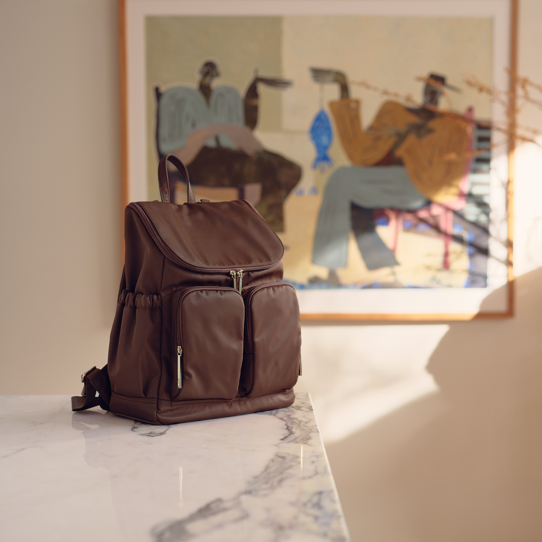 Signature Nappy Backpack - Chocolate Nylon | OiOi