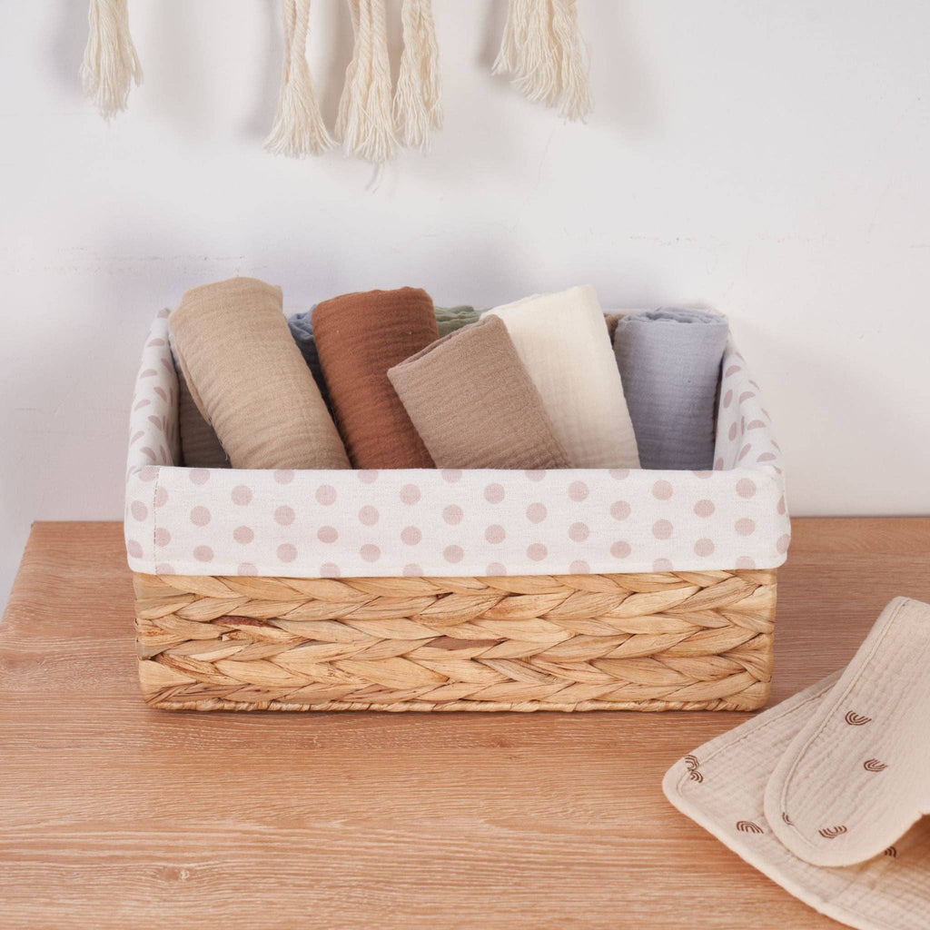 Organic Muslin Burp Cloths - Dusty Dunes 5 Pack | Zoe Sage premium baby gift - Baba-lando
