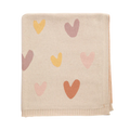 Jacquard Blanket | Dusky Pink Bohemian Hearts
