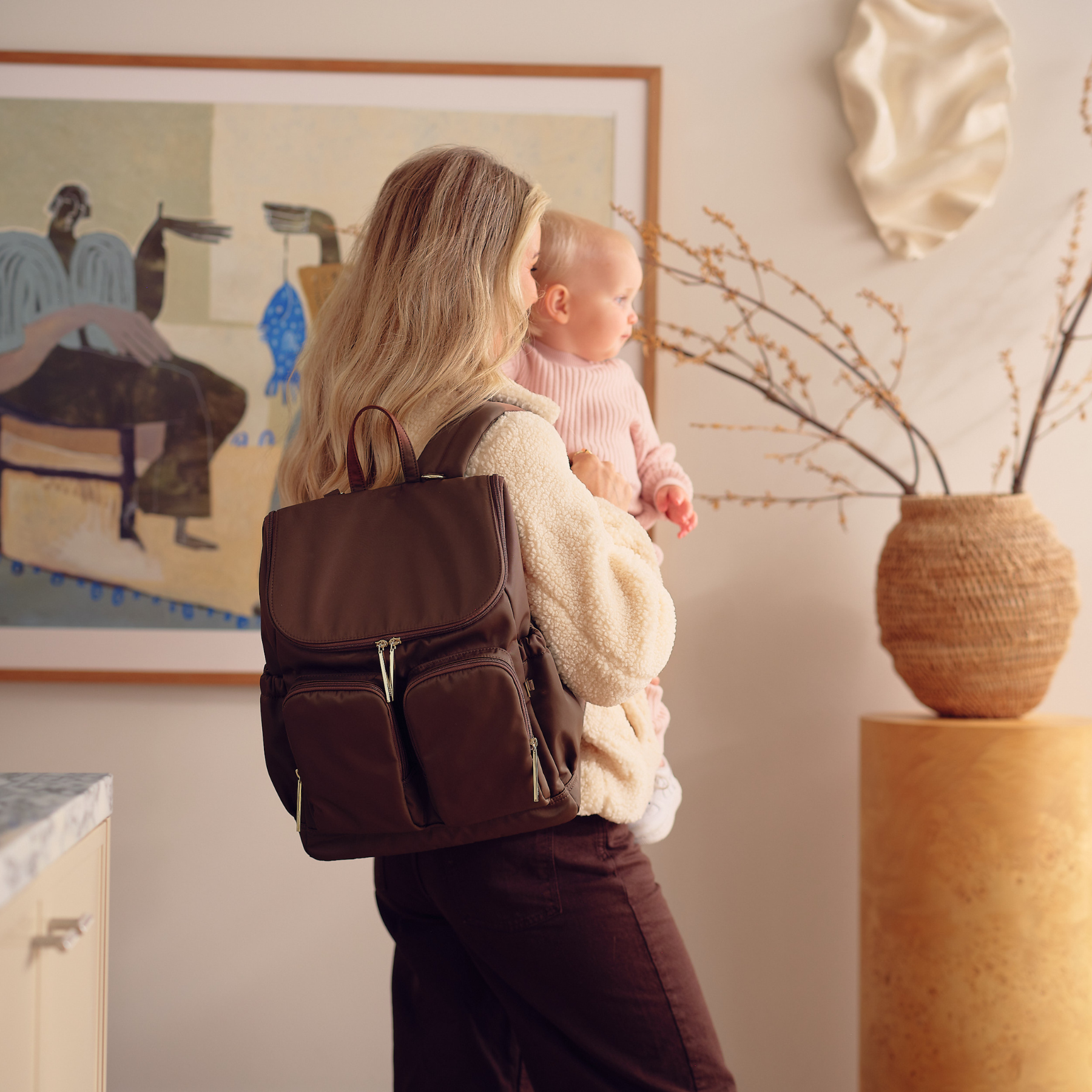 Signature Nappy Backpack - Chocolate Nylon | OiOi