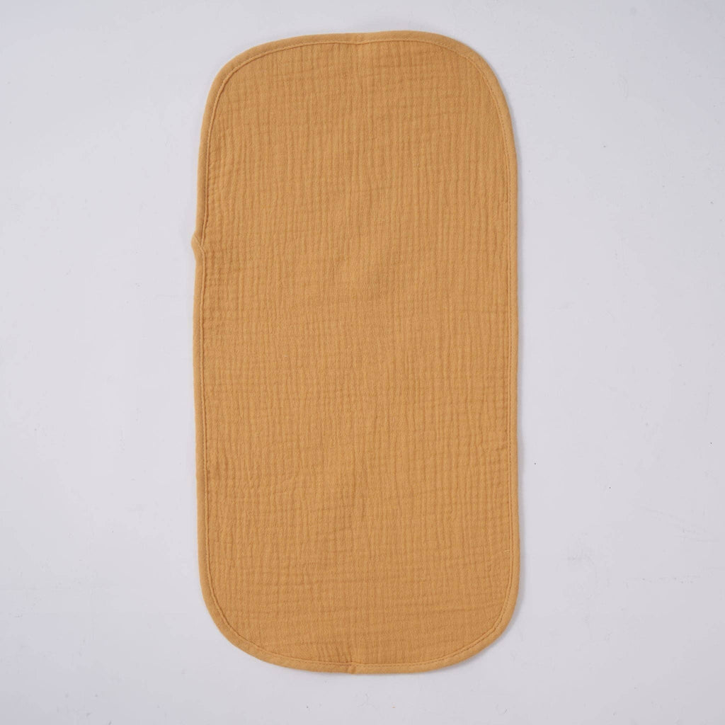 Organic Muslin Burp Cloths - Golden Harvest 5 Pack | Zoe Sage premium baby gift - Baba-lando