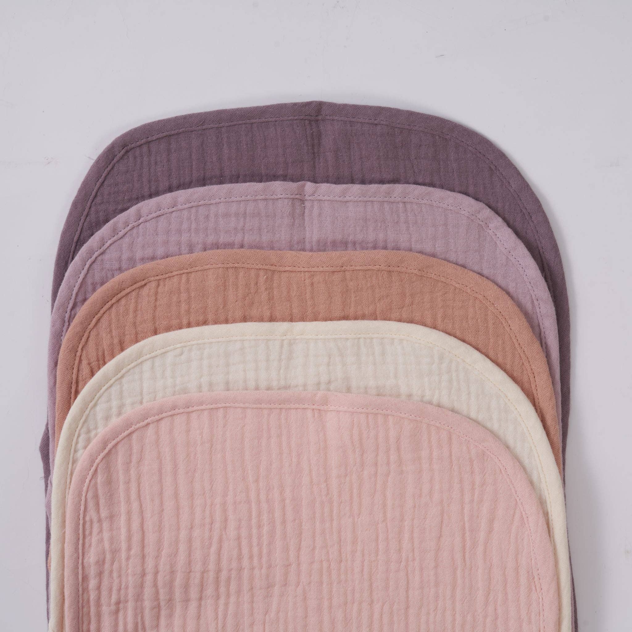 Organic Muslin Burp Cloths - Lavender Blush 5 Pack | Zoe Sage premium baby gift - Baba-lando