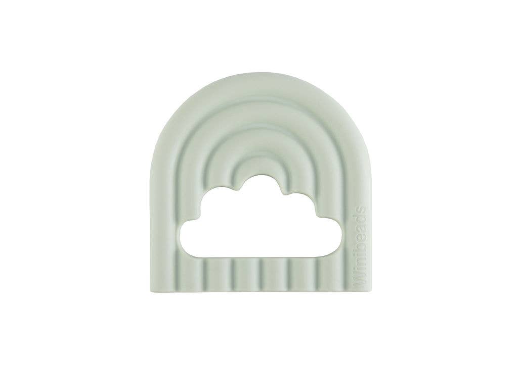 Rainbow Cloud Teether | Dusty Blue premium baby gift - Baba-lando