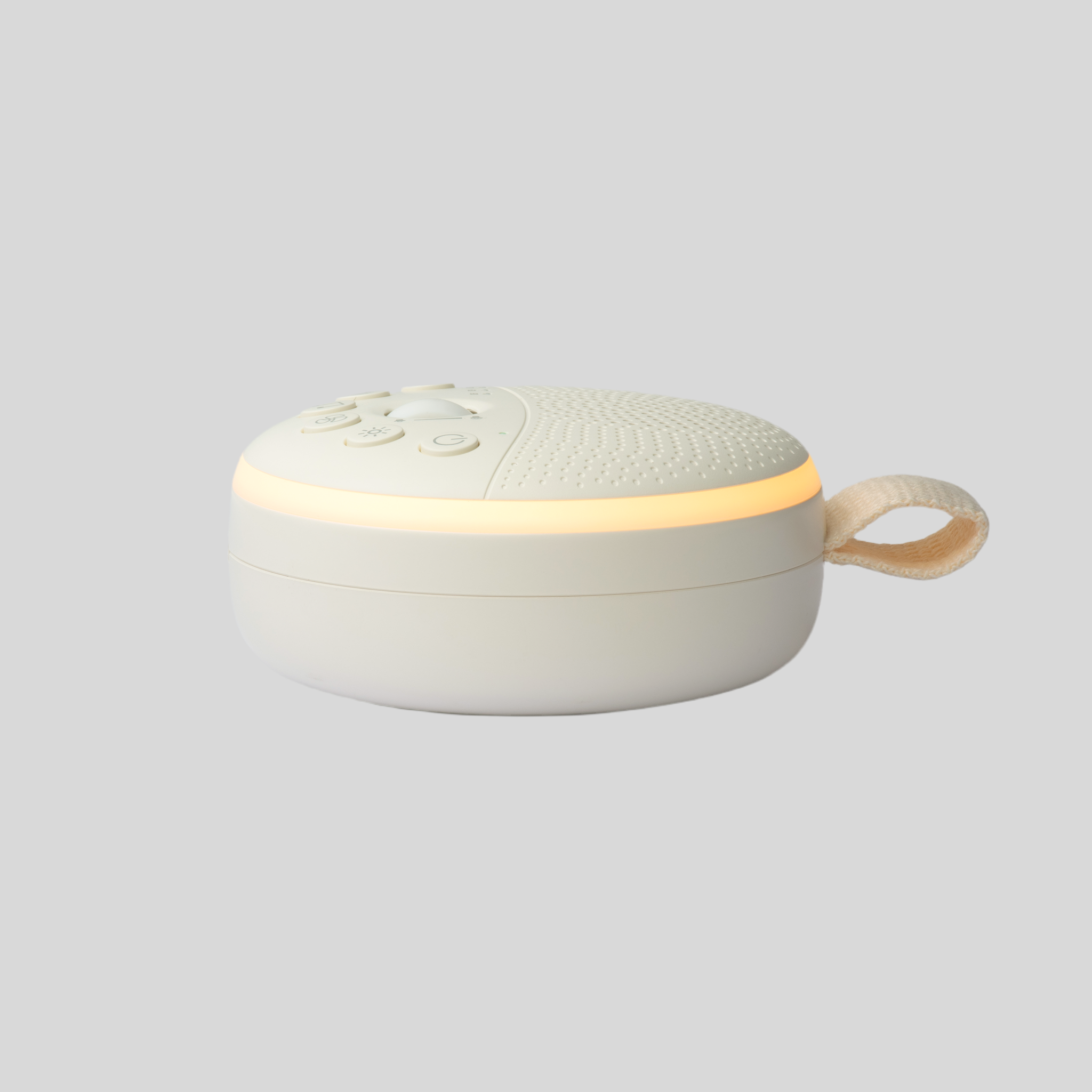 Portable Baby White Noise Machine & Night Light | White & Cream