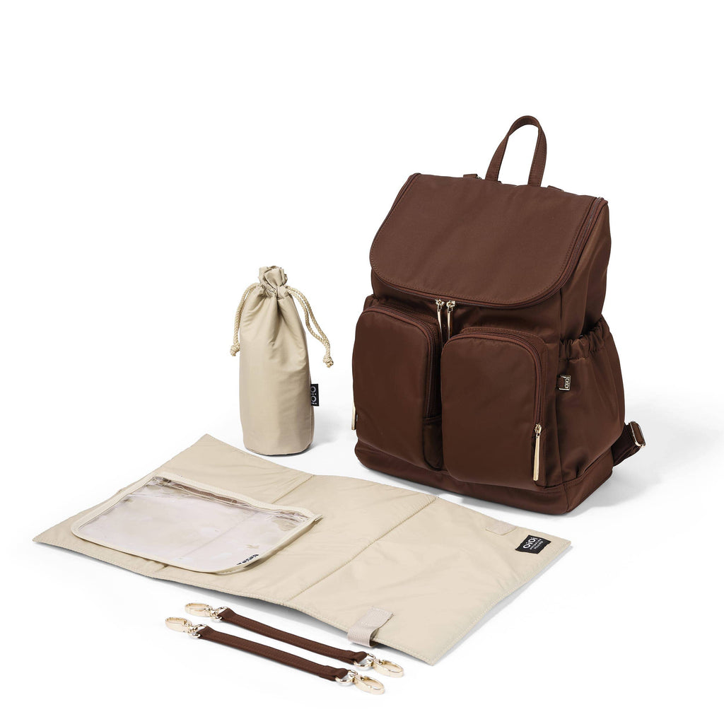Signature Nappy Backpack - Chocolate Nylon | OiOi