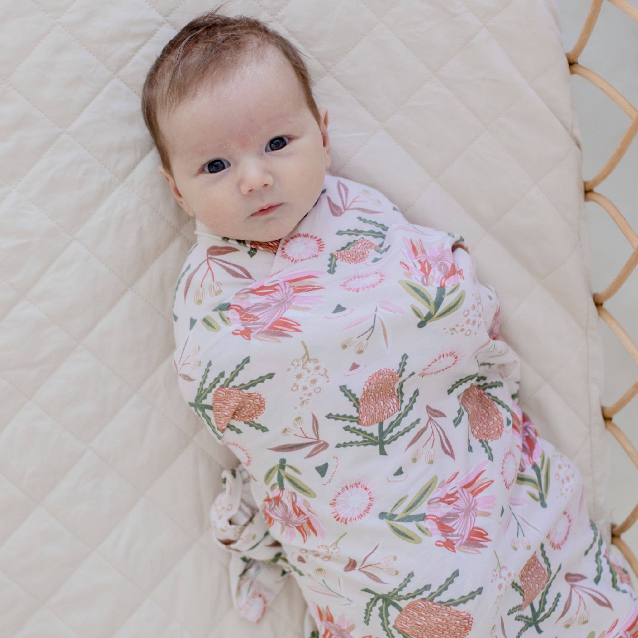 Stretchy Baby Swaddle Wrap | Gumnut Blossoms