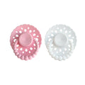 CMC 'Bubble' Dummies 2 Pack | Bloom Baby Pink + White: Size 1 (NB - 6 months)