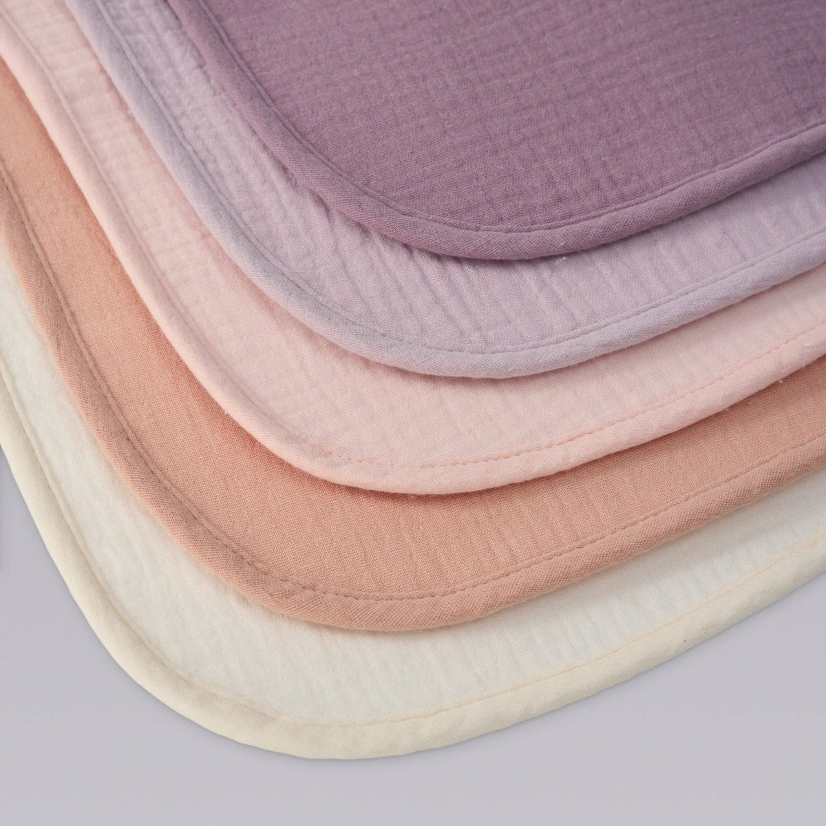 Organic Muslin Baby Bibs | Lavender Blush 5 Pack