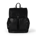 Signature Nappy Backpack - Black Dimple Vegan Leather premium baby gift - Baba-lando