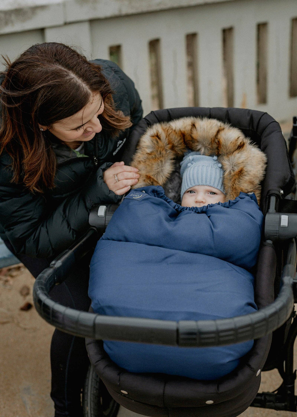 Nordic Footmuff Pram Liner | Deep Blue by Baby luno