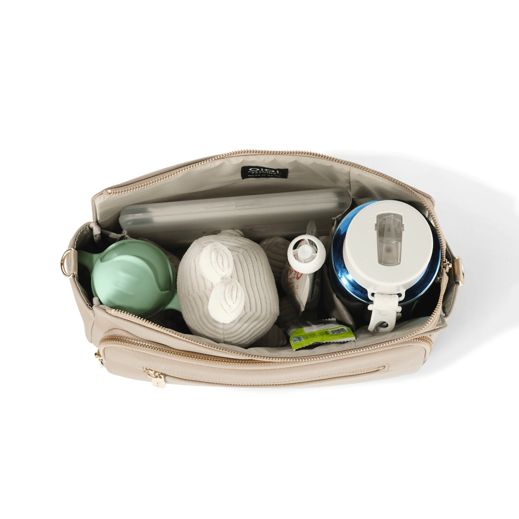 OiOi Multitasker Pram Caddy 2.0 - Oat Vegan Leather