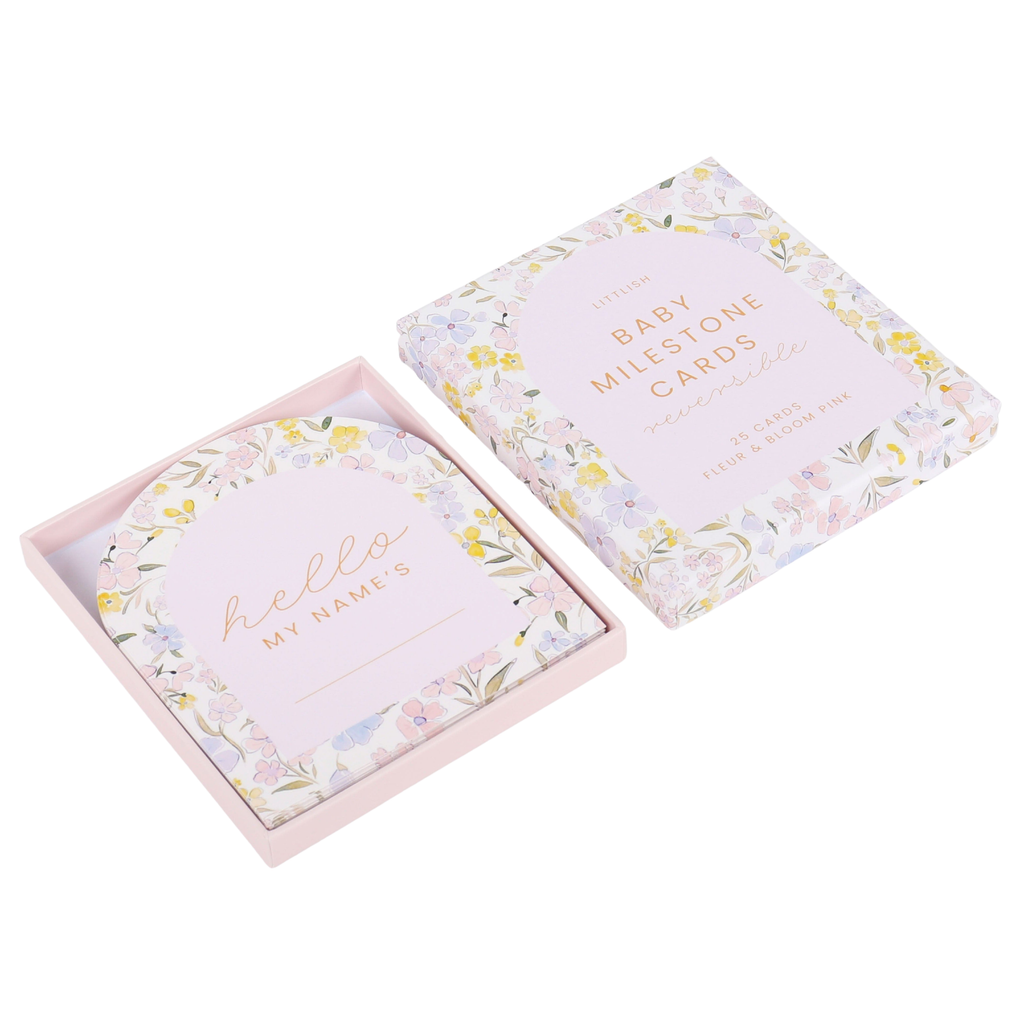 Baby Milestone Cards | Fleur & Bloom Pink