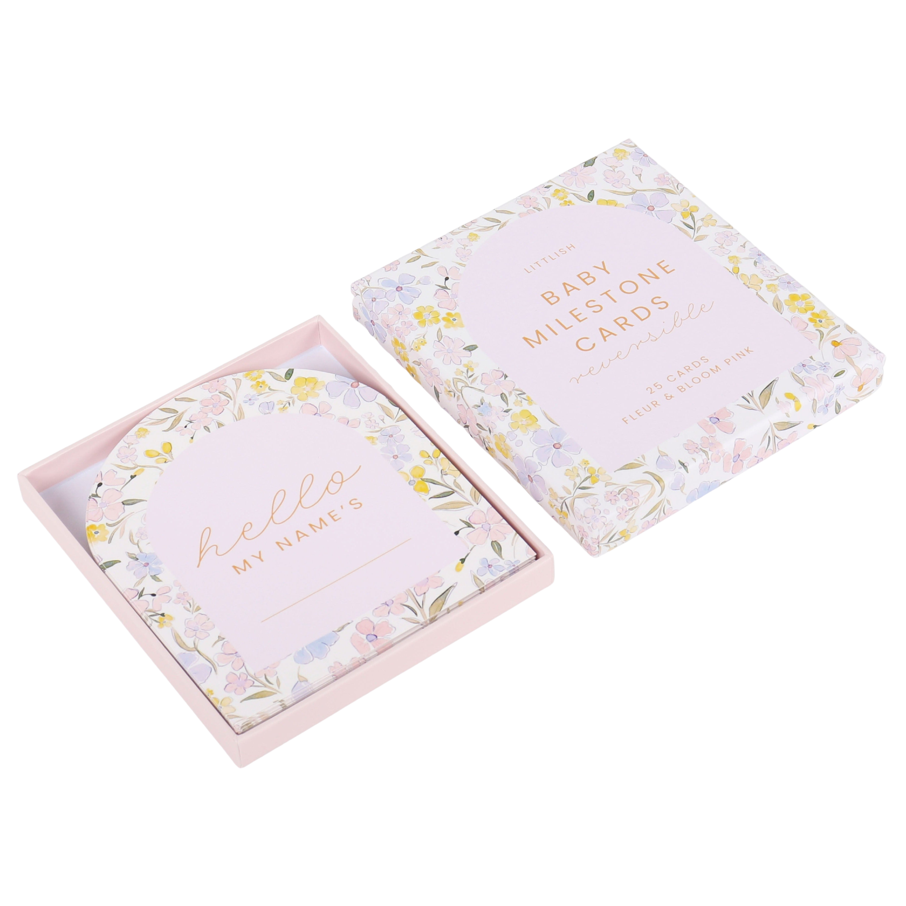 Baby Milestone Cards | Fleur & Bloom Pink