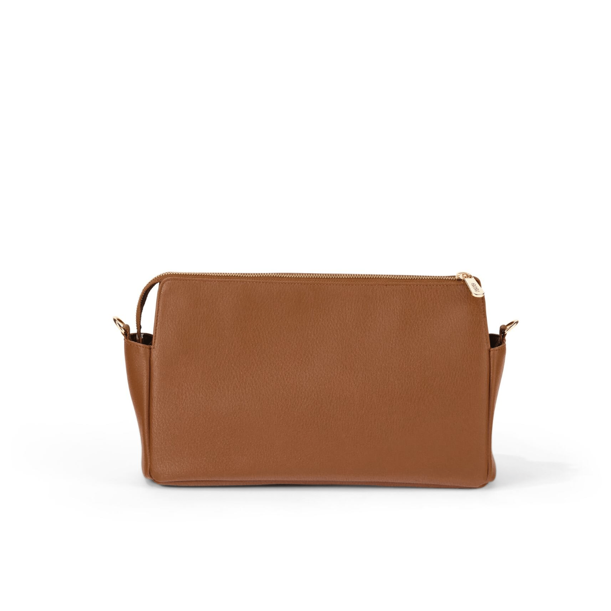 OiOi Multitasker Pram Caddy 2.0- Chestnut Brown Vegan Leather