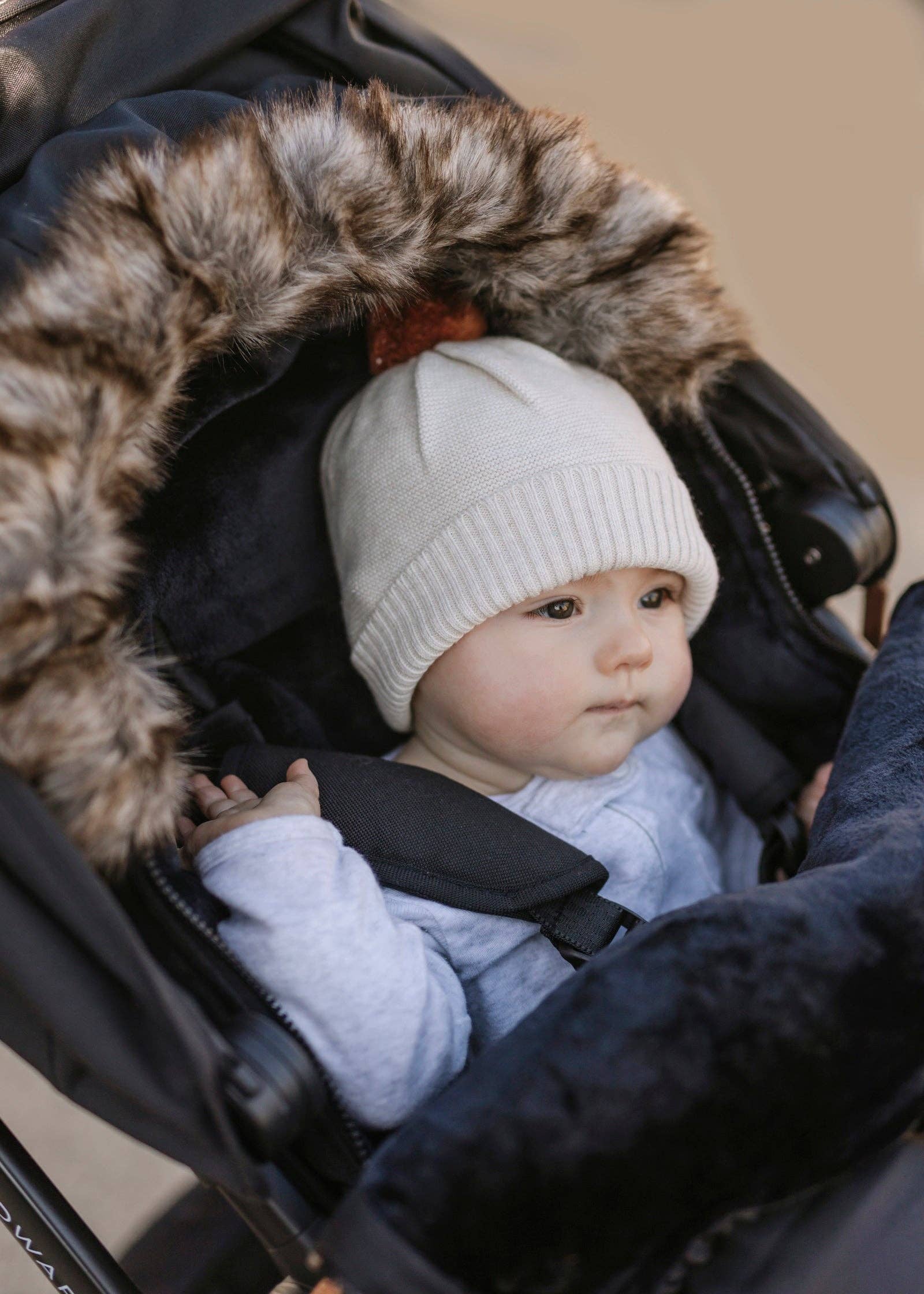Nordic Footmuff Pram Liner | Classic Black by Baby luno