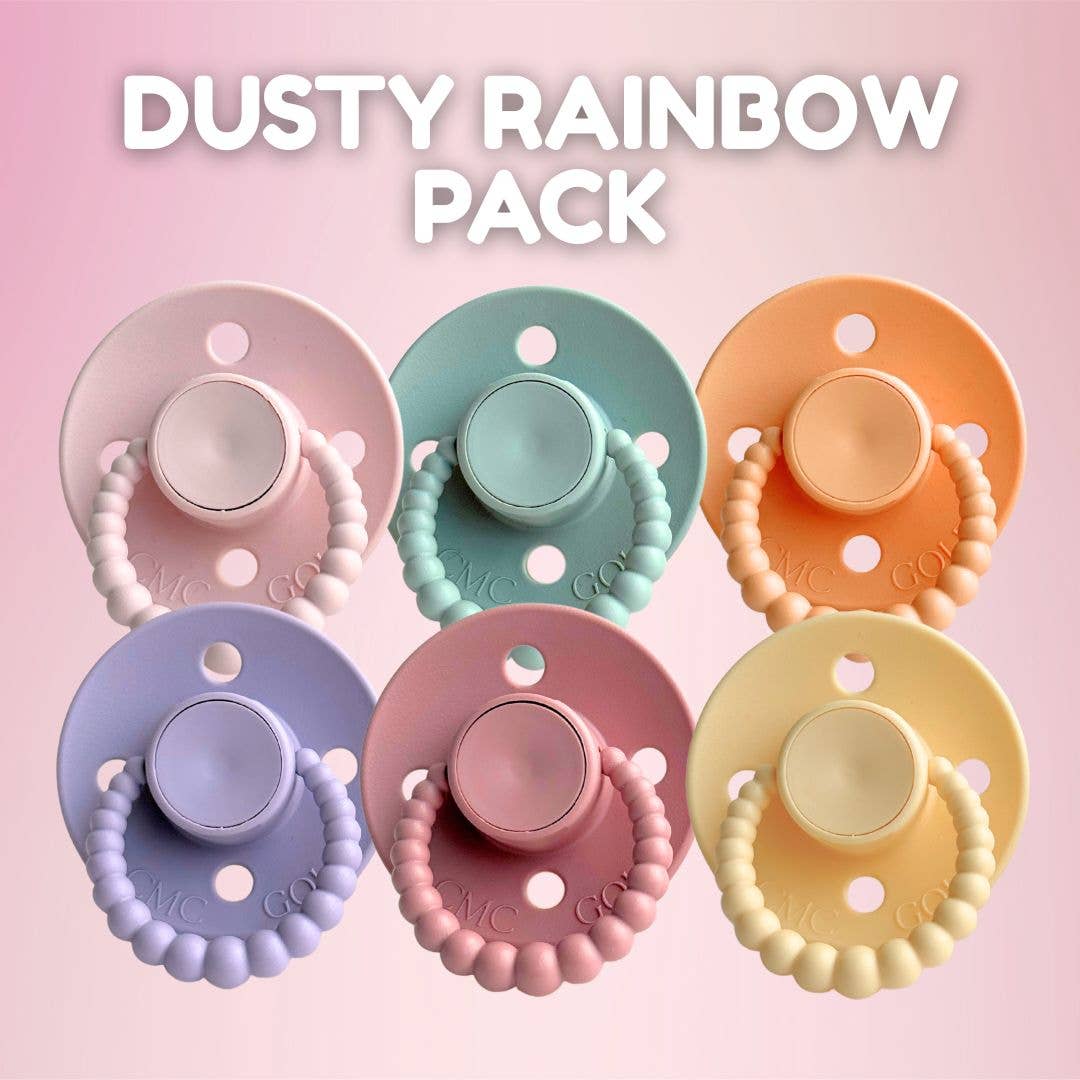CMC Bubble Dummy 6 pack | Dusty Rainbow: Size 1 (NB-6m)