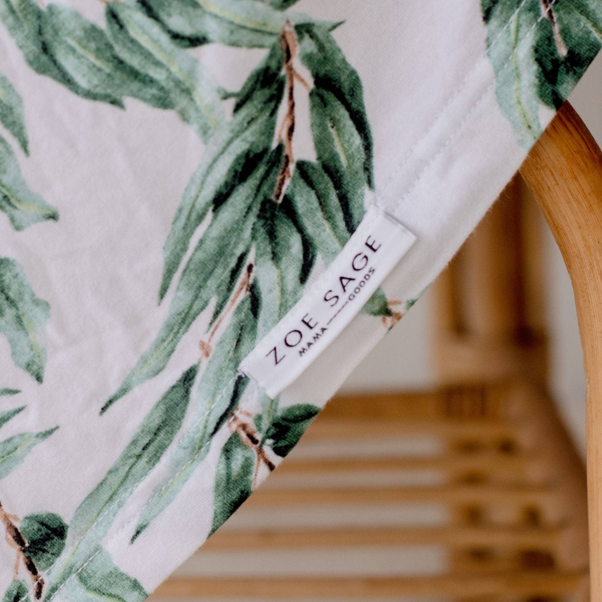 Stretchy Baby Swaddle Wrap | Blue Gum Leaf