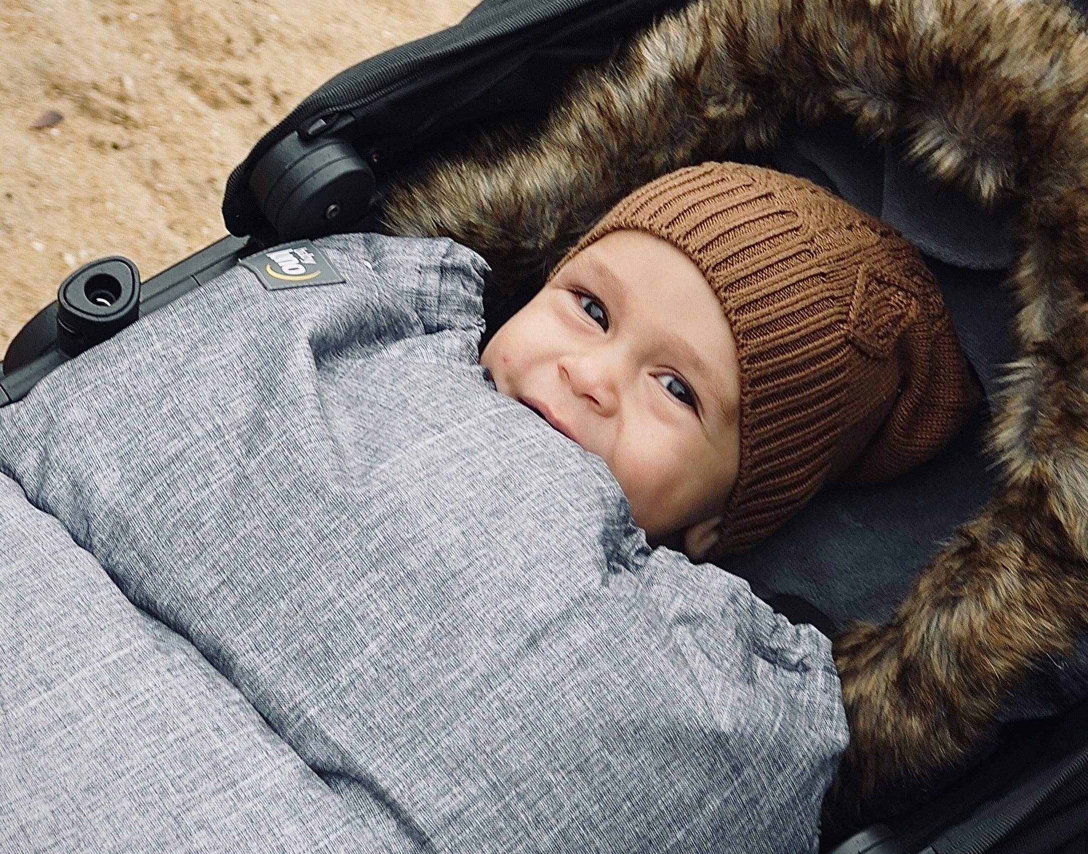 Nordic Footmuff Pram Liner | Chic Grey by Baby Luno