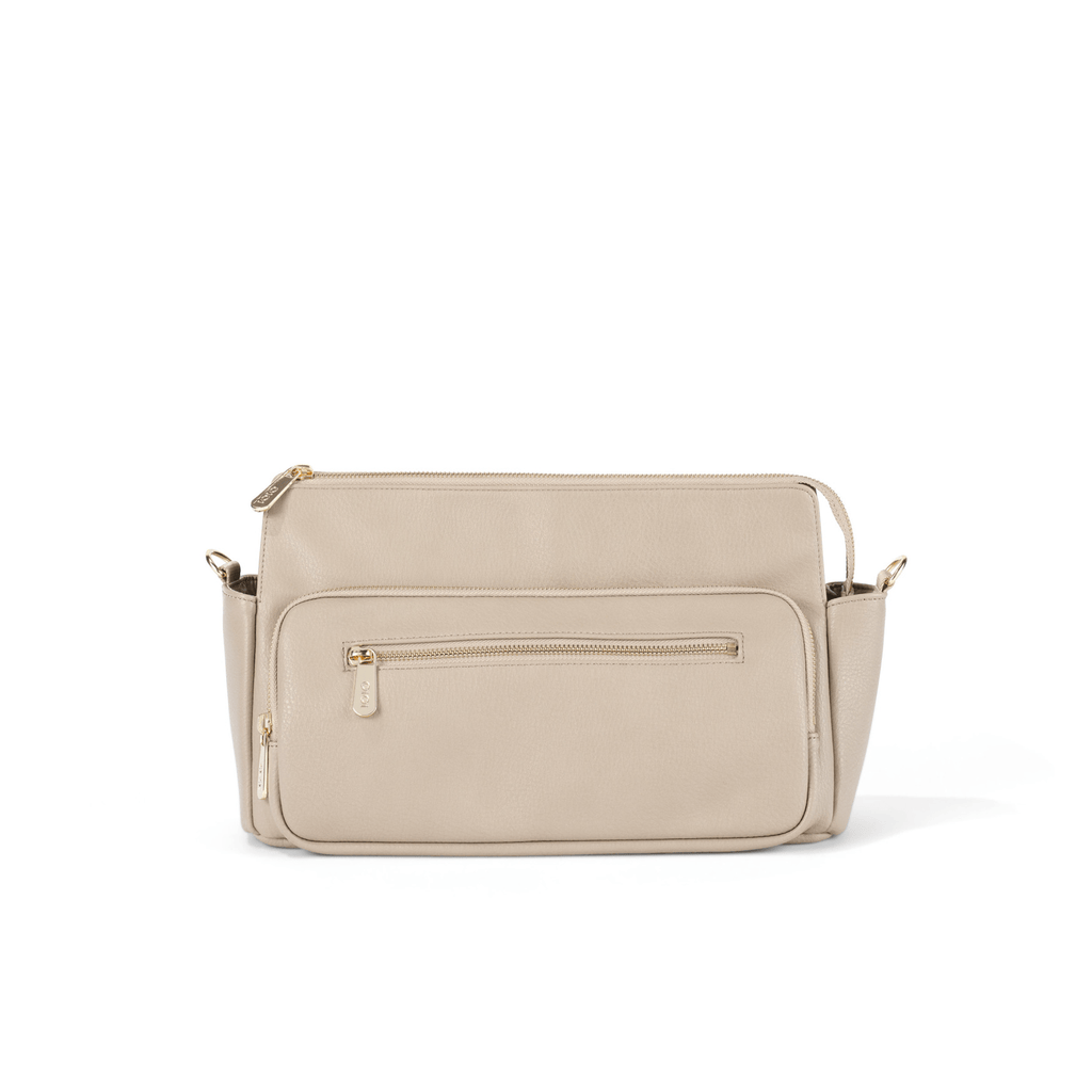 OiOi Multitasker Pram Caddy 2.0 - Oat Vegan Leather