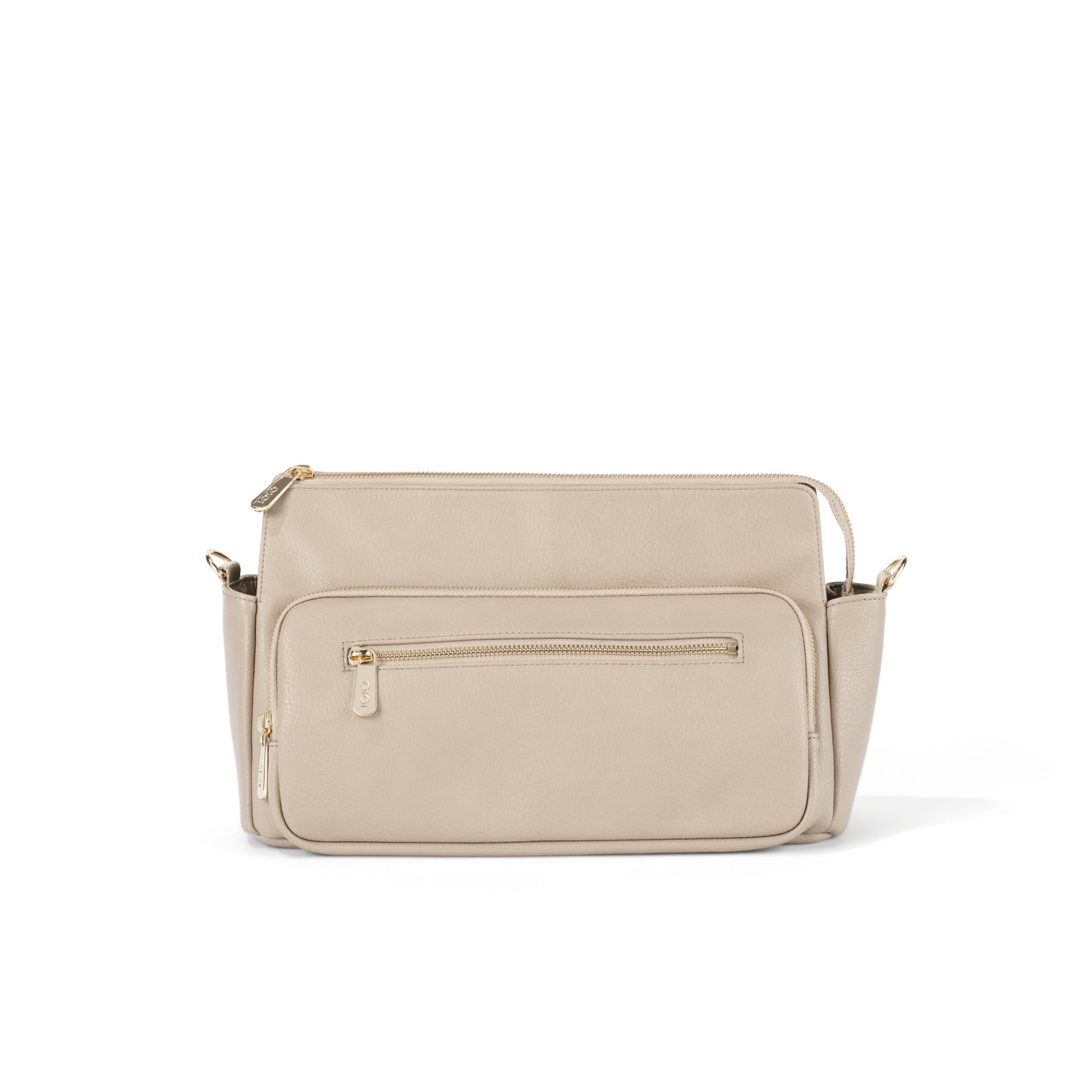 OiOi Multitasker Pram Caddy 2.0 - Oat Vegan Leather