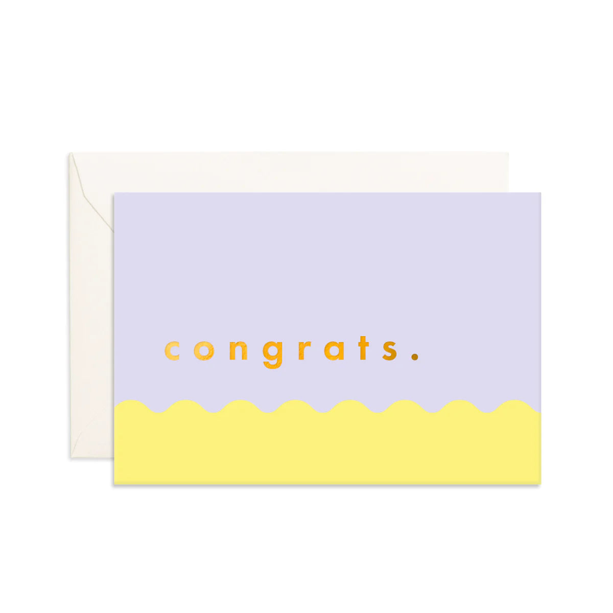 Congratulations | Lilac Ripple - Mini Greeting Card