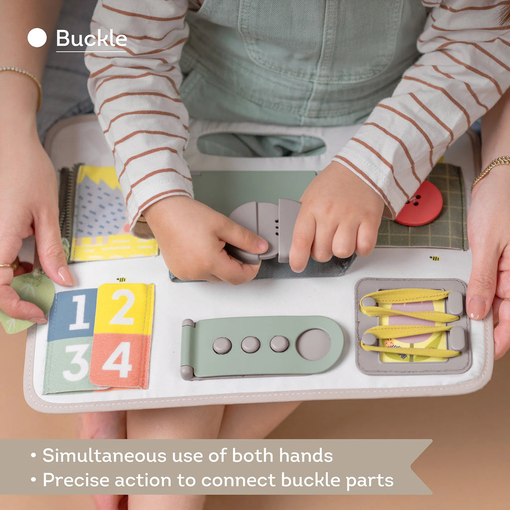 Activity Buckles Board | Taf Toys premium baby gift - Baba-lando