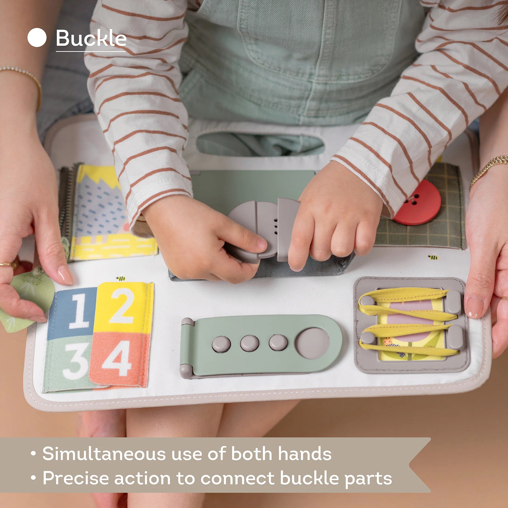 Activity Buckles Board | Taf Toys premium baby gift - Baba-lando