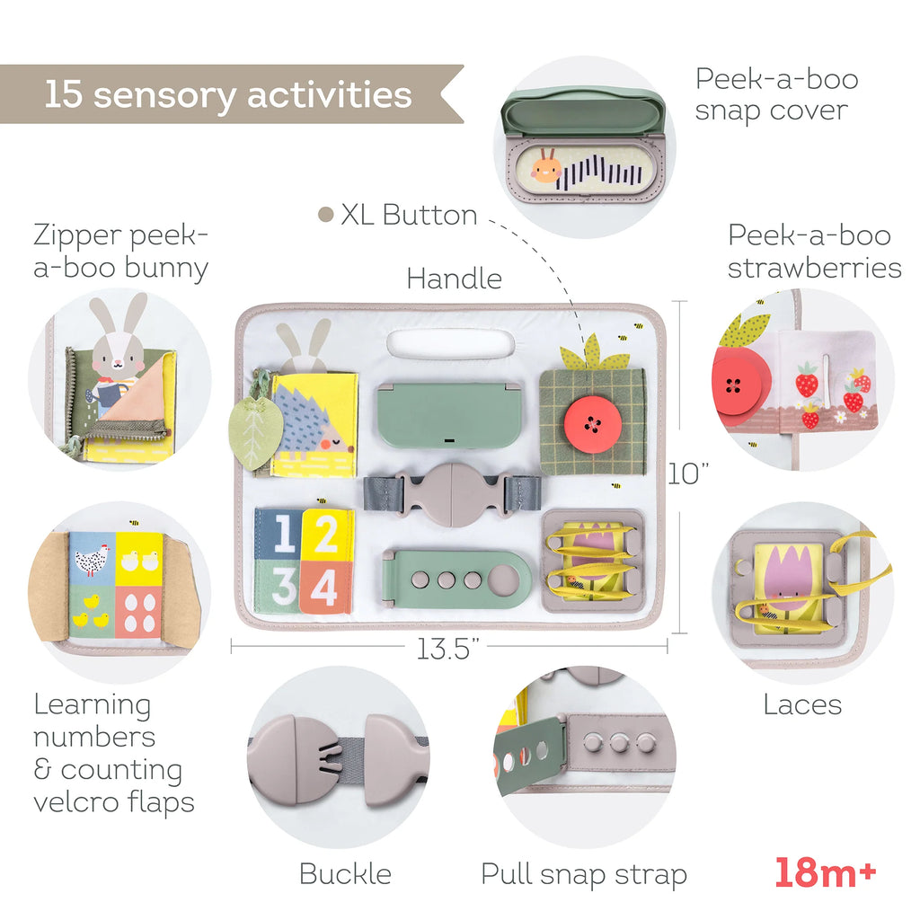 Activity Buckles Board | Taf Toys premium baby gift - Baba-lando