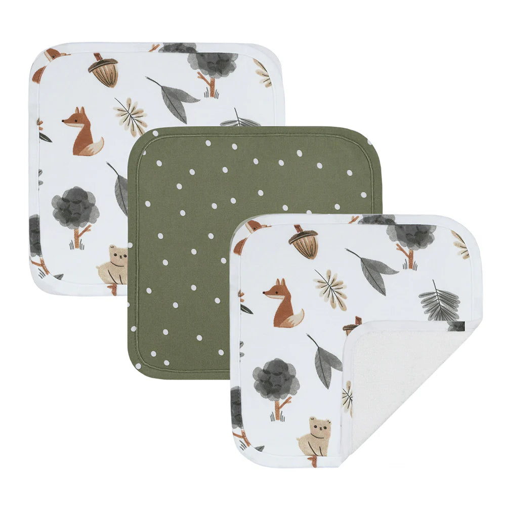 Organic Wash Cloths | Forest Retreat - set of 3