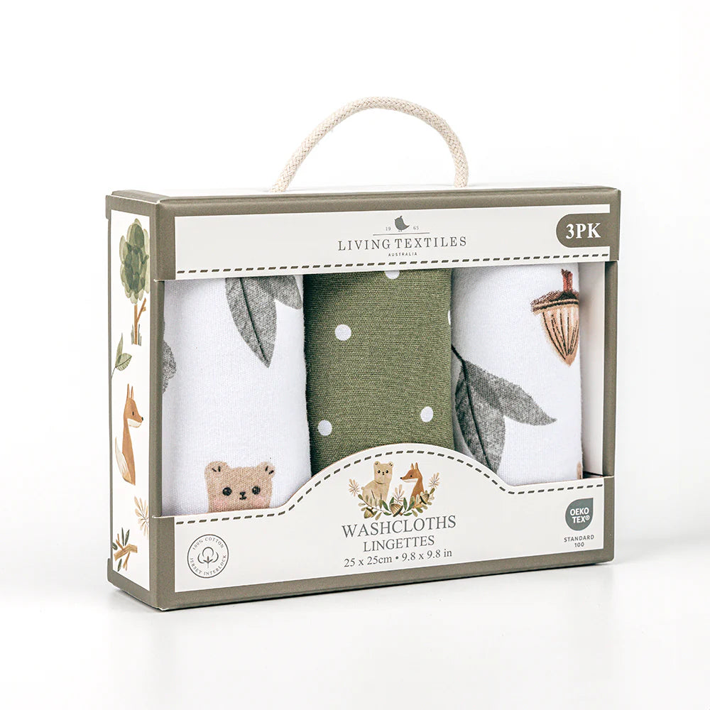 Organic Wash Cloths | Forest Retreat - set of 3
