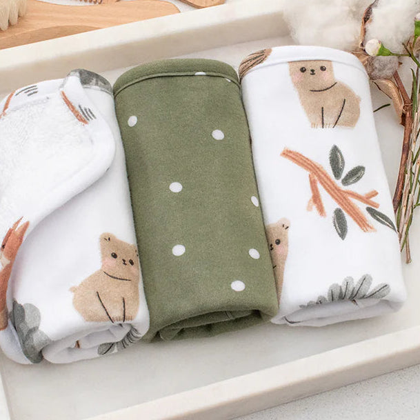 Organic Wash Cloths | Forest Retreat - set of 3