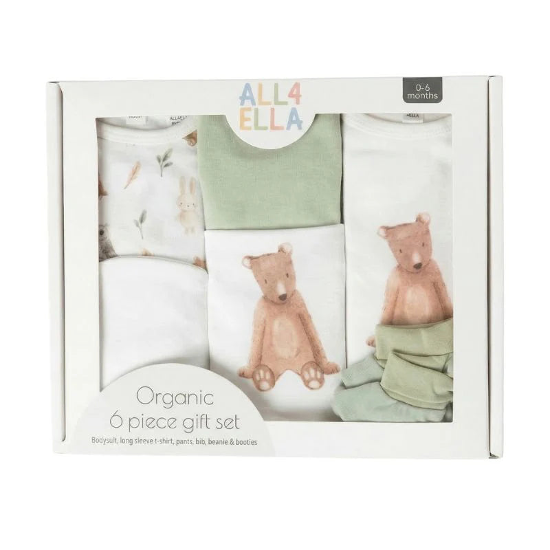 Forest Friends 6 Piece Organic Cotton Clothing Set