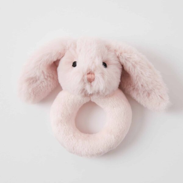 Jiggle & Giggle Bunny Rattle | Pink