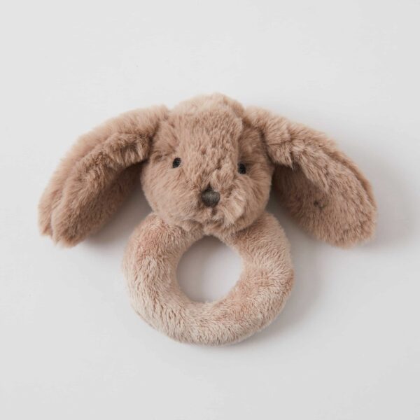 Jiggle & Giggle Bunny Rattle | Taupe