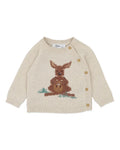 Charlie Kangaroo Organic Knitted Jumper - Cream/Speckle